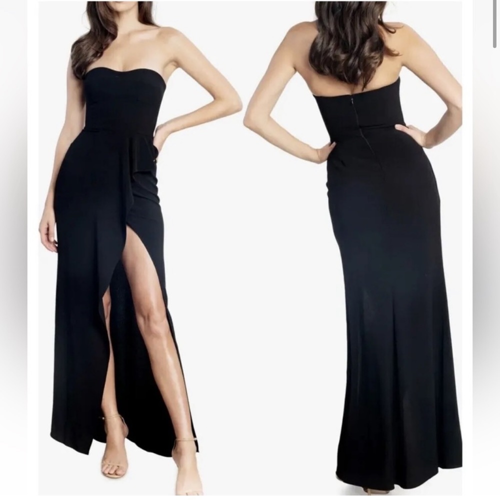 Dress The Population Kai Evening Gown Black Maxi Dress Women's Small S